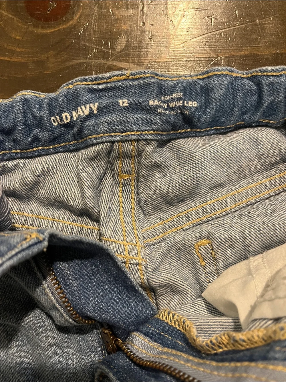 Old Navy Two-Tone Blue Panel Kids Jeans